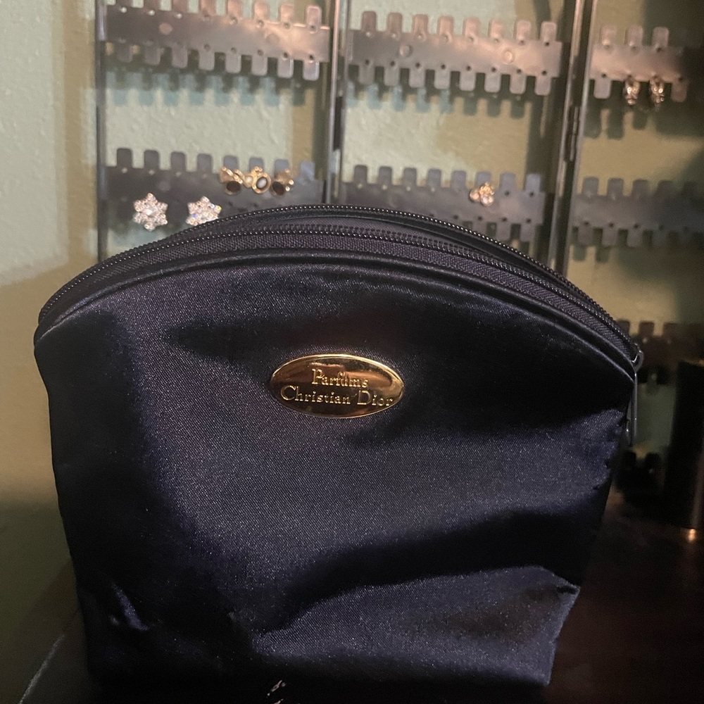 Christian Dior Dark Navy Blue Cosmetic Pouch